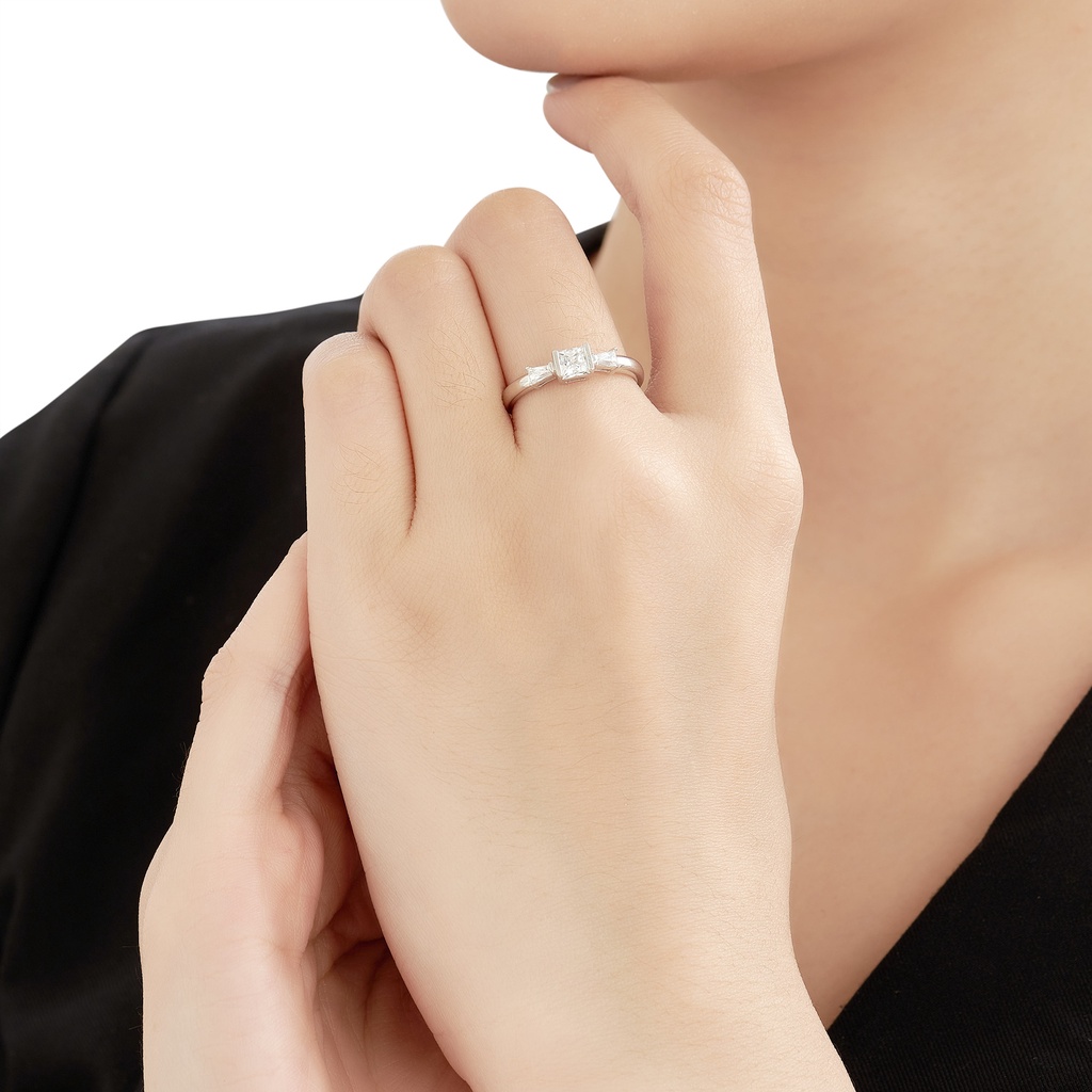 Nhẫn bạc đính đá CZ PNJSilver XMXMW000028