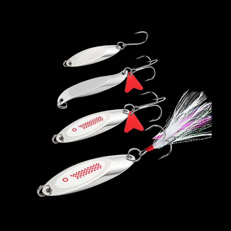 Mồi Câu Cá Giả 3 Màu 7G / 10G / 14G / 18G / 22G / 28G Bằng Kim Loại Cứng Với Móc Thép Cacbon Sắc Bén Chống Thấm Nước Chống Mài Mòn