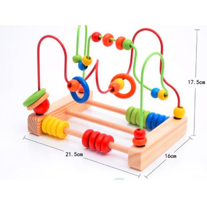 Đồ Chơi Gỗ BeThongMinh - Mê Cung Luồn Hạt Loại To Rèn Luyện Sự Khéo Léo Kỹ Năng Phát Triển Cho Bé