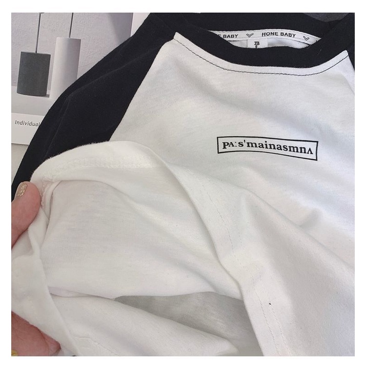 Áo Thun Cotton Tay Dài Phong Cách Hàn Quốc 2022 Cho Bé Trai