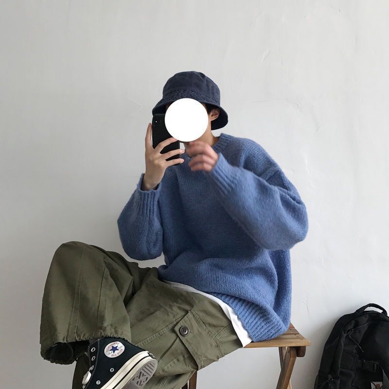 Áo Khoác Len Dáng Rộng Phong Cách Hàn Quốc Thời Trang Mùa Đông Dành Cho Nam