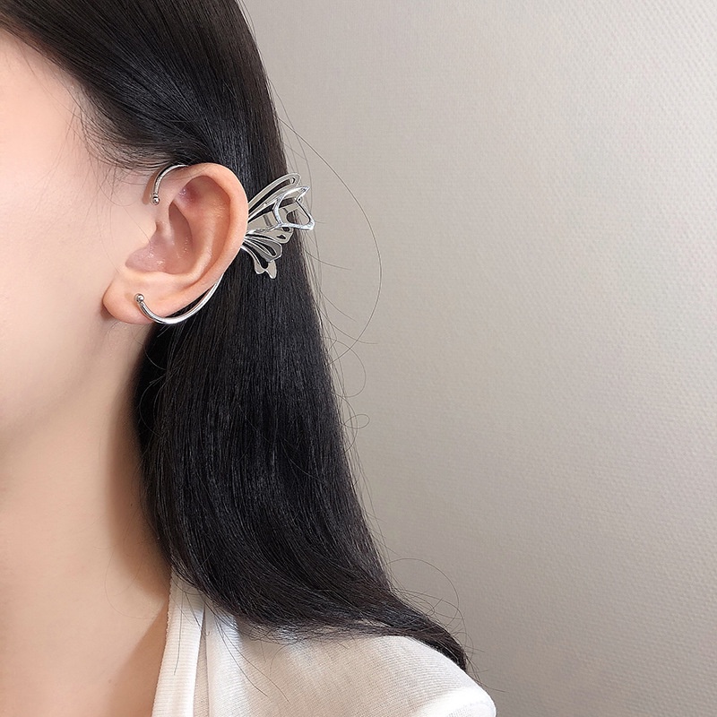Bông tai hình cánh bướm bằng kim loại dễ thương thời trang