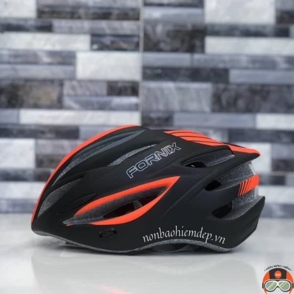 Mũ bảo hiểm xe đạp Fornix M9 màu đen bền đẹp, giá rẻ có mui che nắng