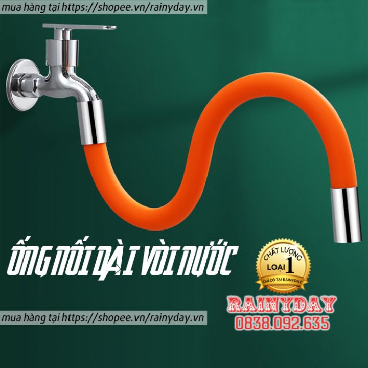 Ống nối dài vòi nước, đầu nối dài vòi nước rửa tay bát chén 30/50cm xoay 360/720 độ uốn cong tiện lợi