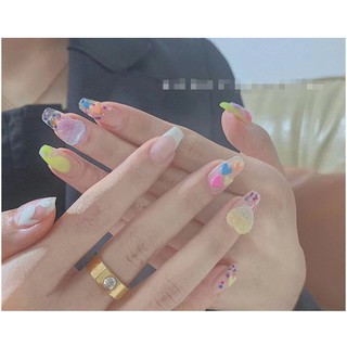 SET 4V charm tim nail mẫu mới hot hit