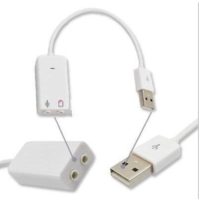 Cáp USB âm thanh 3D USB 7.1 (Trắng) [shop nhím]