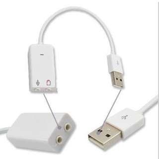 Cáp USB âm thanh 3D USB 7.1 (Trắng) [shop nhím]