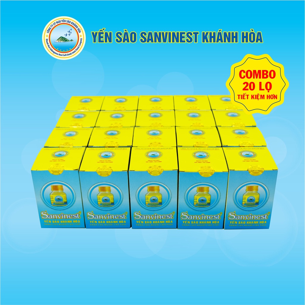 Nước yến sào Sanvinest Khánh Hòa dành cho người cao tuổi đóng lọ 70ml