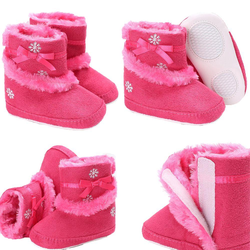 Giày Vải Lông Xù Cho Bé Tập Đi