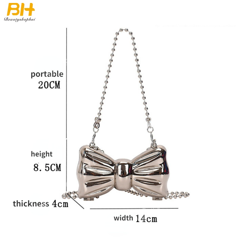 Túi Xách Đeo Vai / Kẹp Nách Quai Xích Kim Loại Thời Trang 2022 Cho Nữ