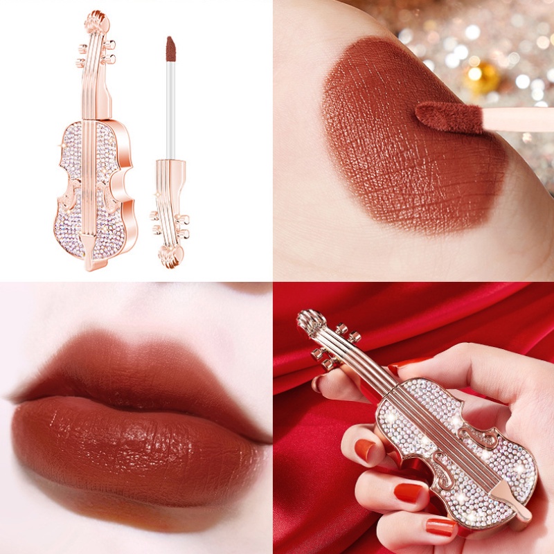 [Hàng mới về] Son kem nhung lì lâu trôi vỏ hình đàn violin cổ điển