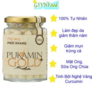 Viên Tinh Bột Nghệ + Sữa Ong Chúa Pukamin Phúc Khang - Loại 300g