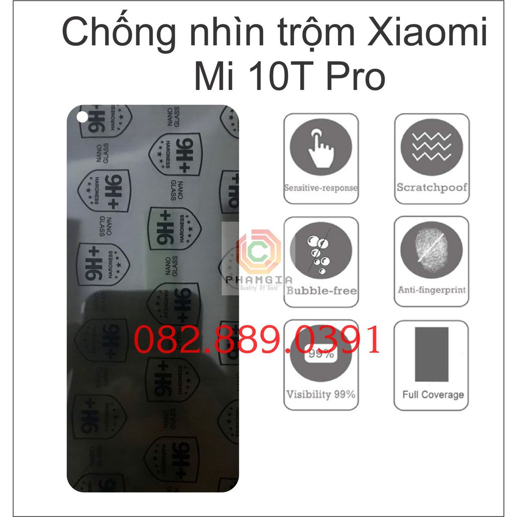 Dán chống nhìn trộm Xiaomi Mi 10T Pro dẻo nano