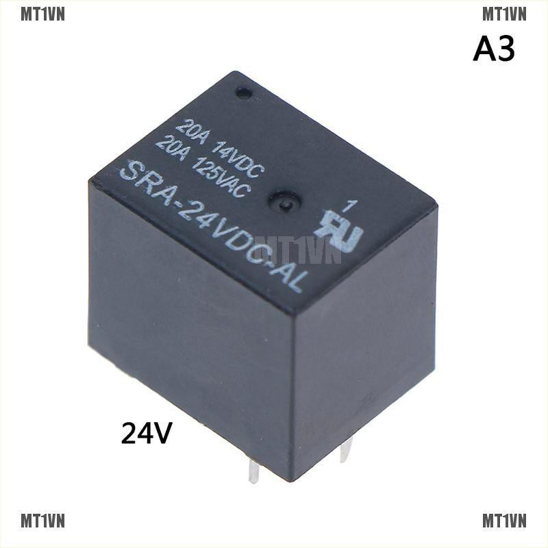 Rơ le 4 chân SRA-05VDC-AL SRA-12VDC-AL SRA-24VDC-AL 5V 12V 24V 20A T74