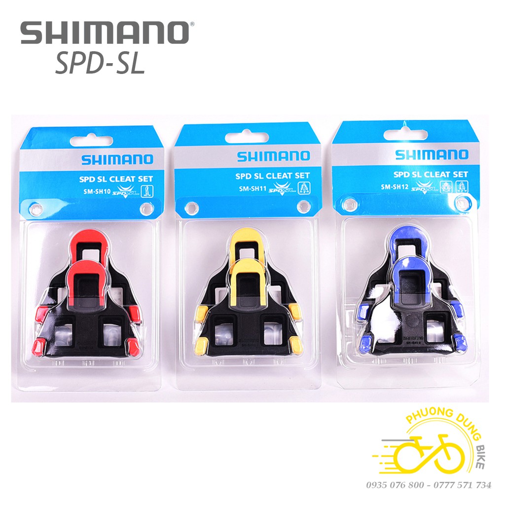 Bộ can cá pedan xe đạp road SHIMANO SPD-SL Cleats SM-SH10 / SM-SH11 / SM-SH12