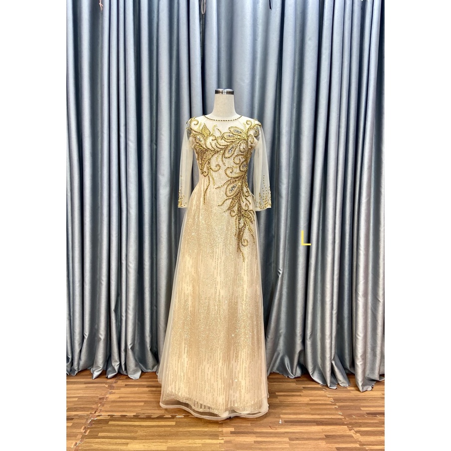 Áo Dài Mẹ, Áo Dài Sui GiaThiết Kế Vải Kim Sa Vẽ Kết Pha Lê Cao Cấp,Tạo Sự Sang Trọng Quý Phái Cho Các Mẹ Trong Ngày Cưới