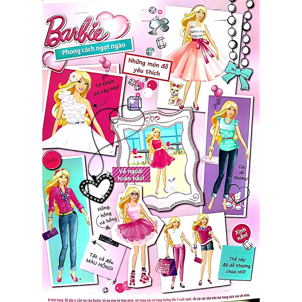 Sách Ghép Hình Barbie Thủ Công Dựng Hình Thời Trang Phong Cách Ngọt Ngào