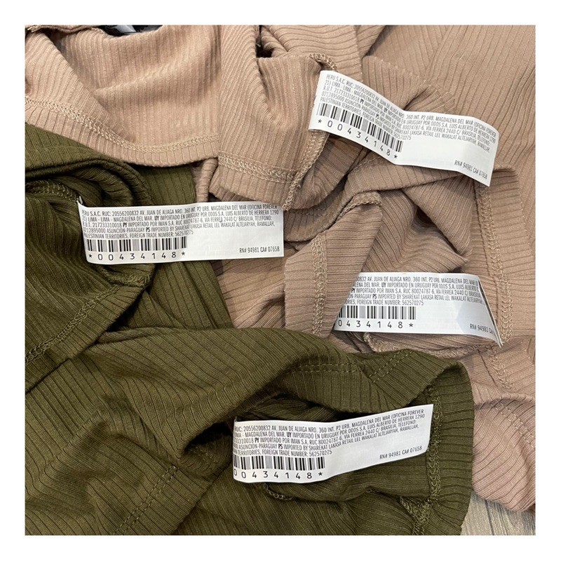 Set Áo Croptop Chân Váy Midi Thun Gân F21