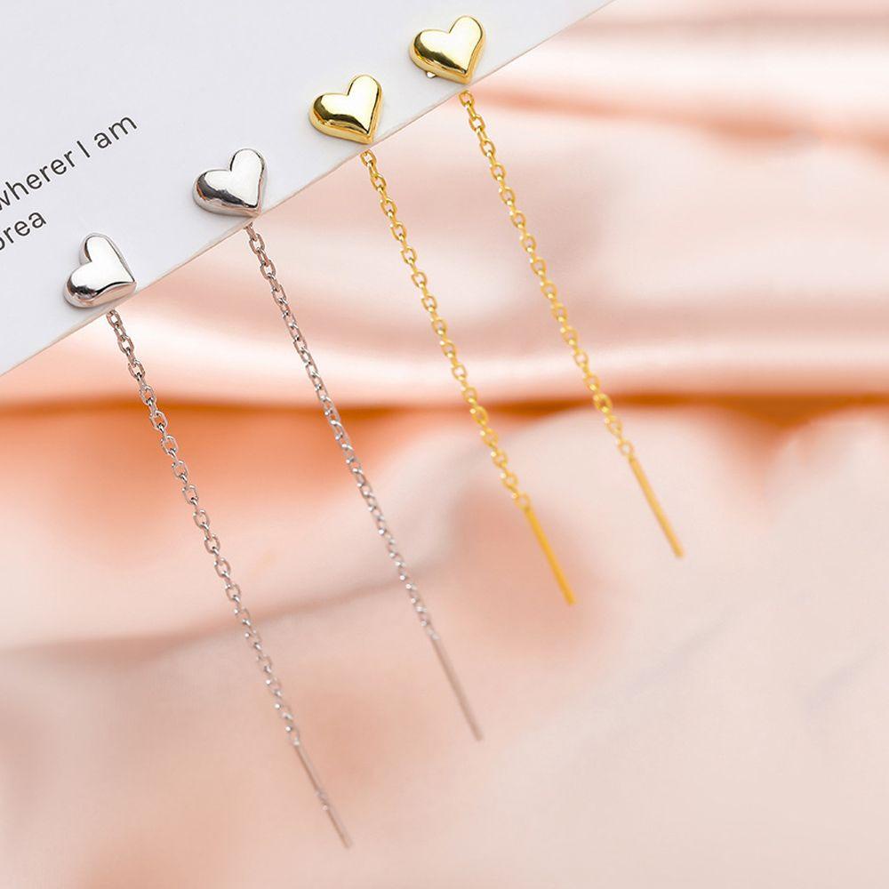 Bông Tai Lủng Lẳng Dành Cho Nữ MIHAN1|Khuyên Tai Dây Dài Thẳng Mặt Hình Ngôi Sao Trái Tim Chuỗi Hạt Thời Trang Nhiều Màu Sắc