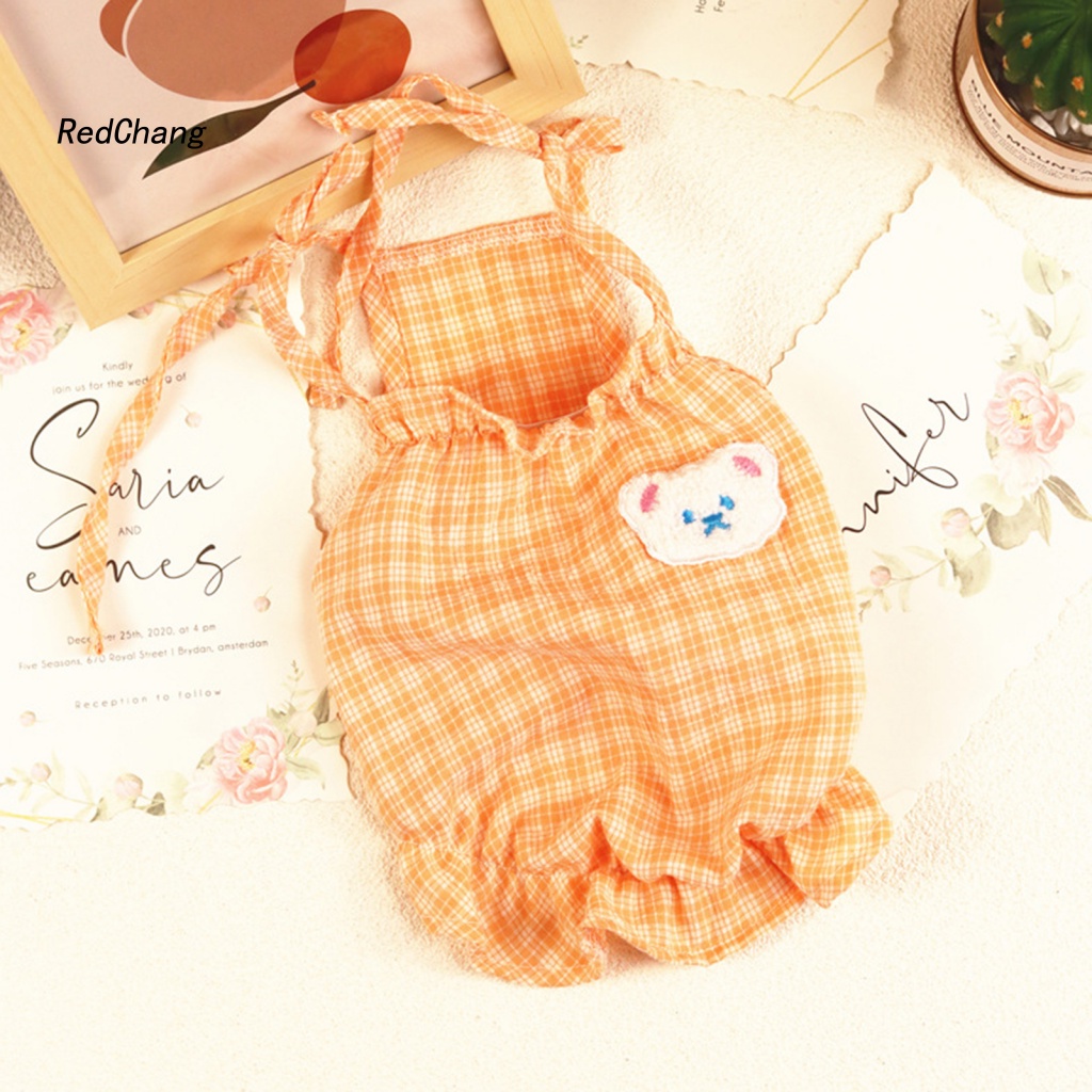 Áo Hai Dây Vải Cotton Thêu Hình Gấu Thoải Mái Dành Cho Cún Cưng Mặc Hàng Ngày