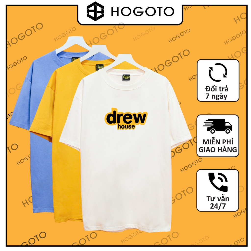 Áo thun DREW HOUSE Hogoto shop , Áo thun unisex nam nữ form rộng oversize chất liệu 100% Cotton