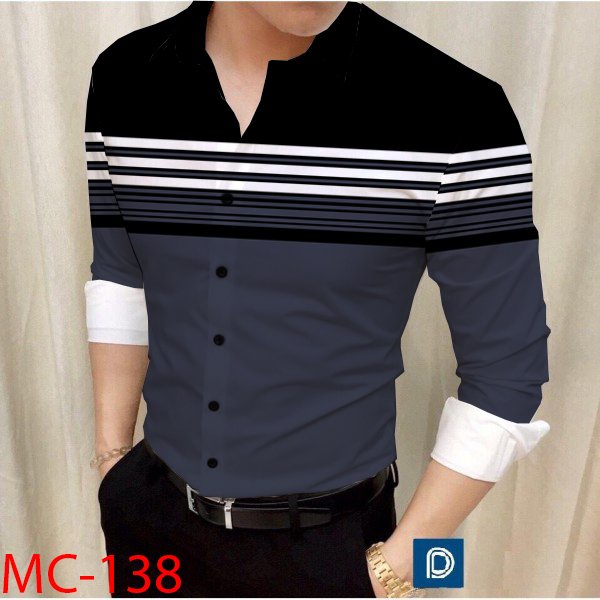 ÁO SƠ MI NAM DÀI TAY, ÁO SƠ MI CÔNG SỞ, VẢI LỤA MỀM MIN, THOÁNG MÁT IN 3D GIỮ MÀU SẮC BỀN LÂU, TỪ 40-90 KG