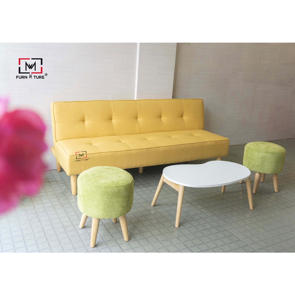 Combo sofa giường và ghế đôn đệm hàng xuất khẩu thương hiệu MW FURNITURE - Nội thất căn hộ