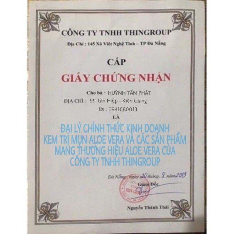 Kem mụn Aloe Vera sạch mụn đầu đen,mụn bọc,mụn trứng cá, sạch thâm, phục hồi da sau mụn | BigBuy360 - bigbuy360.vn