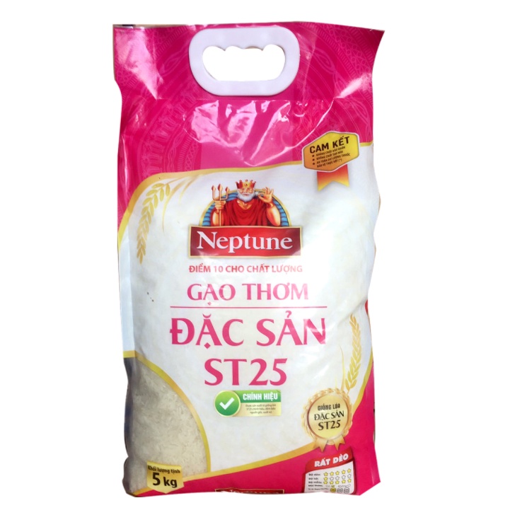 Gạo Thơm Đặc Sản Neptune ST25 5Kg/túi