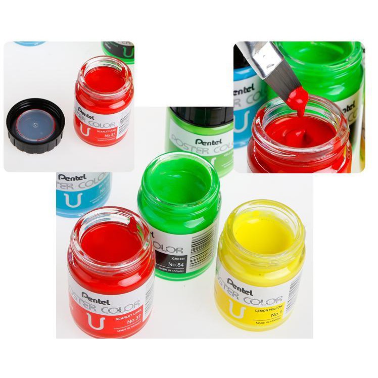 Màu Poster Color Pentel Bán Lẻ Hũ 30ml – MÀU CÒN LẠI