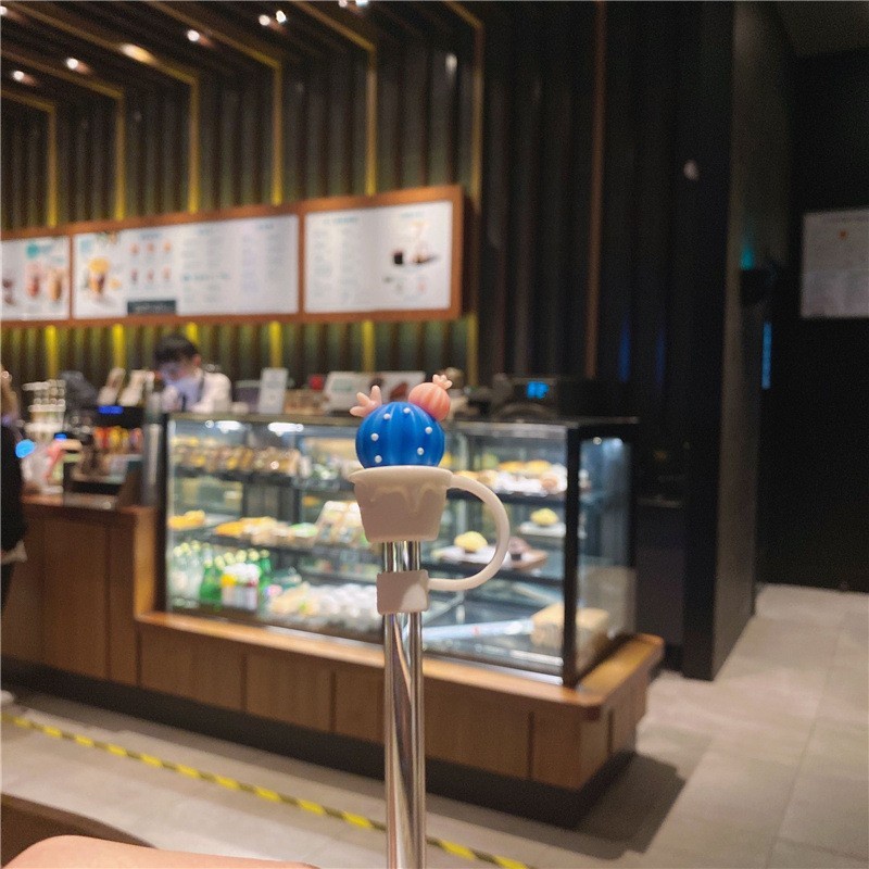 Đầu bịt ống hút Starbuck chống bụi chống rò rỉ có thể tái sử dụng