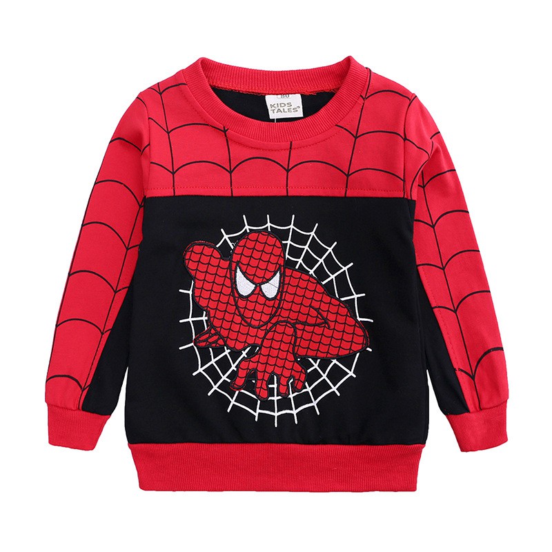 Adorable Spider-Man T-shirt+pants+jacket set for kids