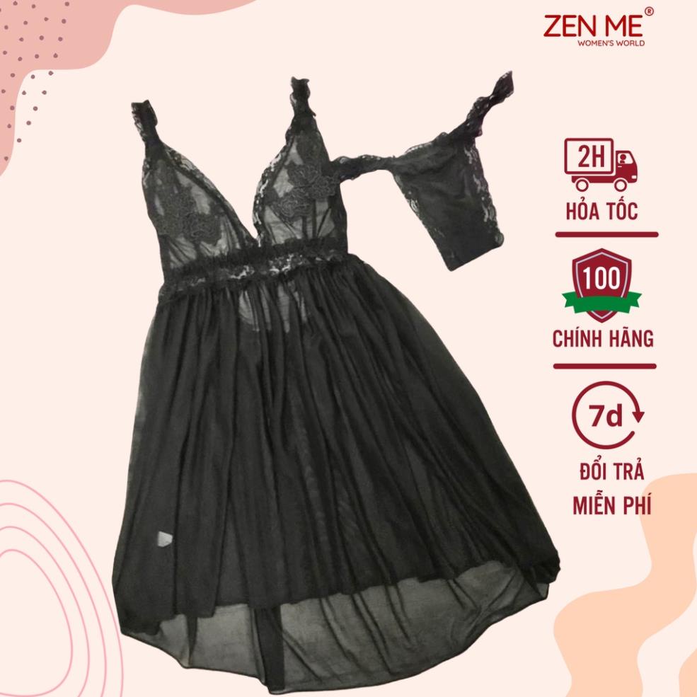 Váy ngủ Zen Me ren lưới siêu sexy chất liệu xuyên thấu !