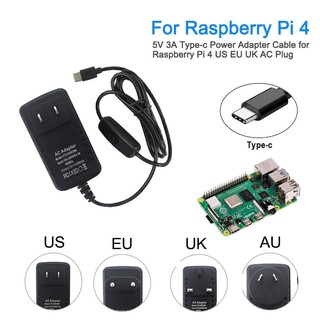 POWER POWER Bộ Sạc Usb Loại C 5v 3a Cho Raspberry Pi 4 / 4b