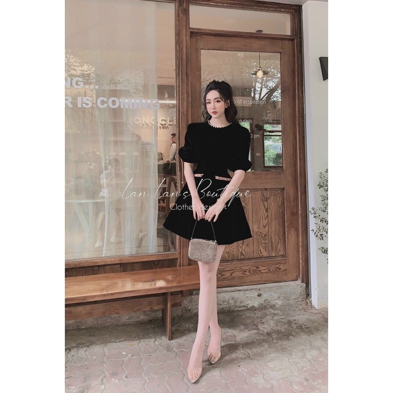 Váy Nhung Tay Bồng!!!