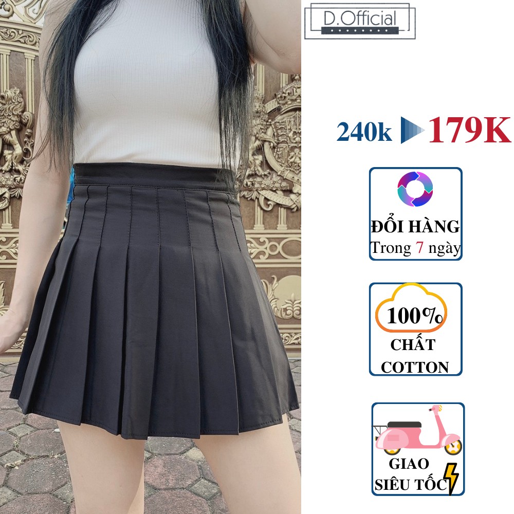 Chân Váy Xếp Ly Lưng Cao Thời Trang Cao Cấp Freeship, Chân Váy Đen Xếp Ly Thể Thao QC Loại 1 Siêu Xinh Hè 2021