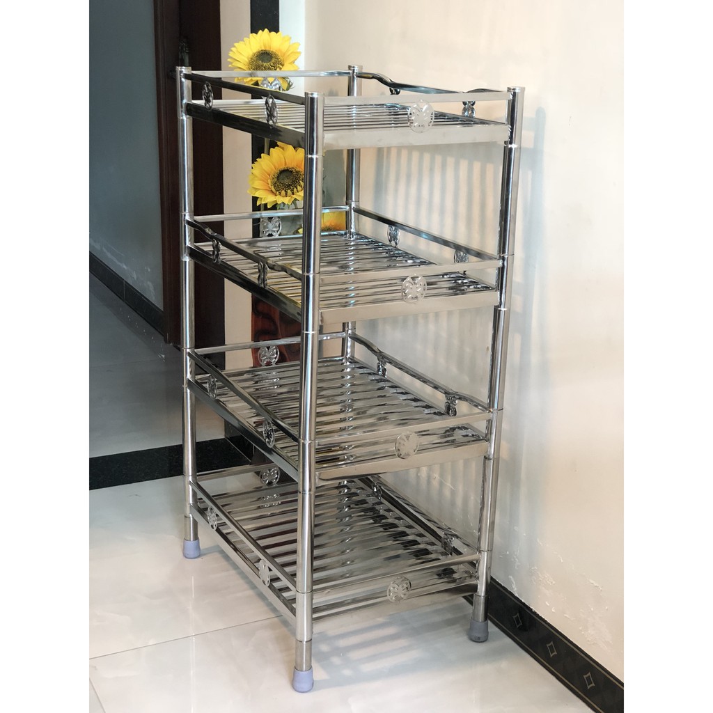 Kệ inox chén bát , xoong nồi, kệ inox nhà bếp