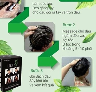Dầu gội đen tóc Lich5 [dầu gội nhuộm tóc thảo dược tốt nhất]