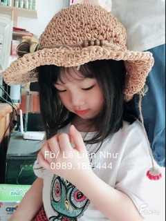 {Hình ảnh thật} Mũ cói cho bé