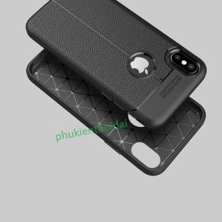 Iphone x ốp lưng chống sốc vân da cao cấp