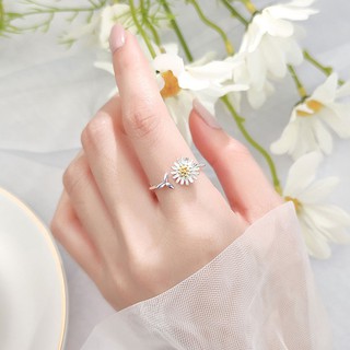 Nhẫn Hoa Cúc💖𝑭𝑹𝑬𝑬𝑺𝑯𝑰𝑷💖Nhẫn Bạc Cúc Họa Mi