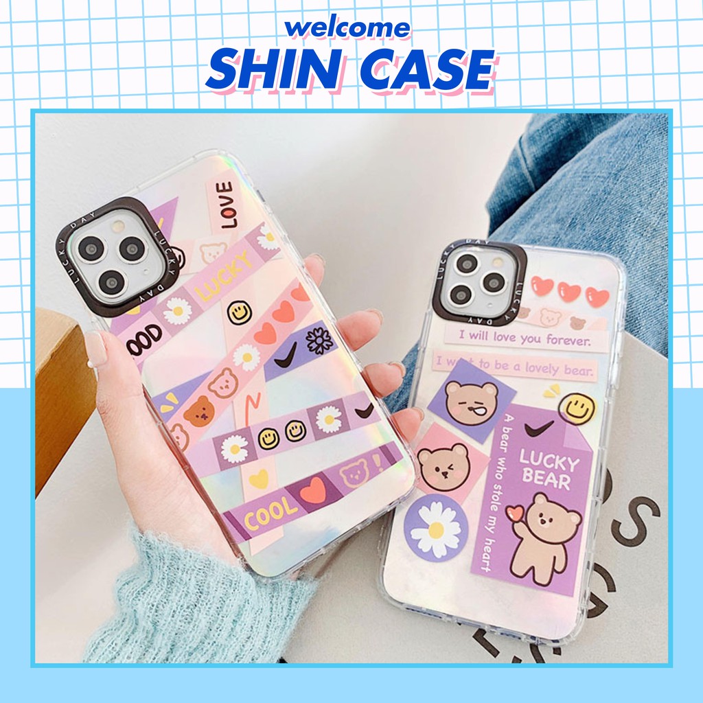 Ốp lưng iphone Lucky Bear phản quang 6/6plus/6s/6splus/7/7plus/8/8plus/x/xr/xs/11/12/13/pro/max/plus/promax | BigBuy360 - bigbuy360.vn
