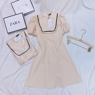 Váy ZR cổ bèo viền