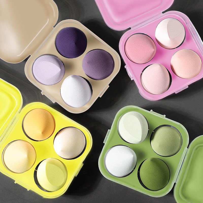 Mút Tán Kem Nền, Kem Che Khuyết Điểm Cho Mặt, Màu Pastel Xinh Xắn, Bông Phấn Mềm Mịn, Dễ Tán, Thấm Nước, Dễ Dàng Vệ Sinh