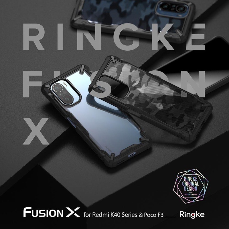 Ốp Lưng Xiaomi Poco F3, Redmi K40, K40 Pro Chống Sốc Ringke Fusion X