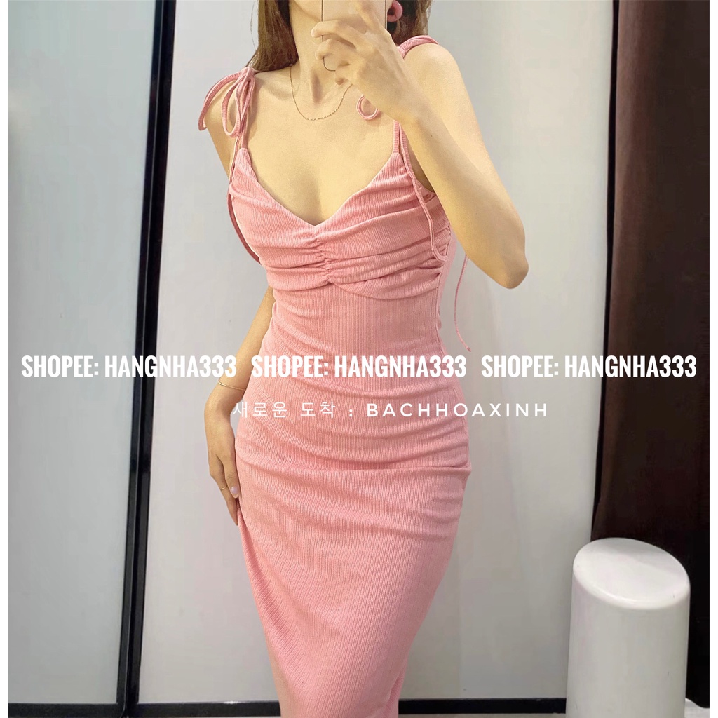NEW || Váy body chít ngực cột dây form dài siêu xinh mùa hè nhiều màu Ulzzang