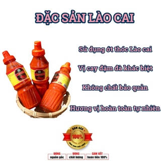 Tương ớt Mường Khương đặc sản Lào Cai chuẩn vị, chai 250ml tiện sử dụng, nguyên chất.