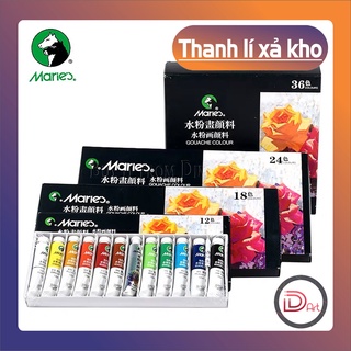 [DIMY ART] Bộ Màu GOUACHE 12/18/24/36 Màu (Hộp giấy, 12ml)