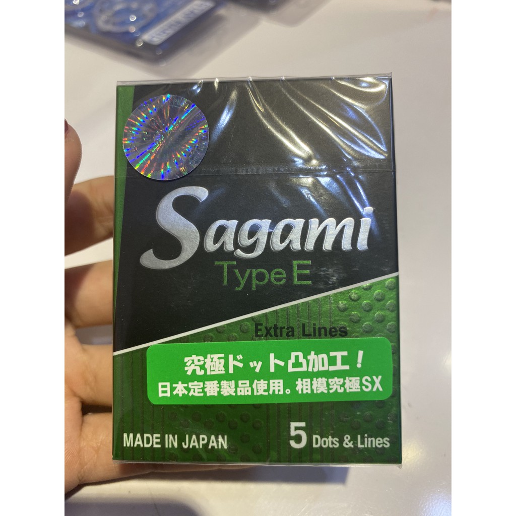 Bao cao su Sagami Type E Nhật Bản -  hộp 5 chiếc