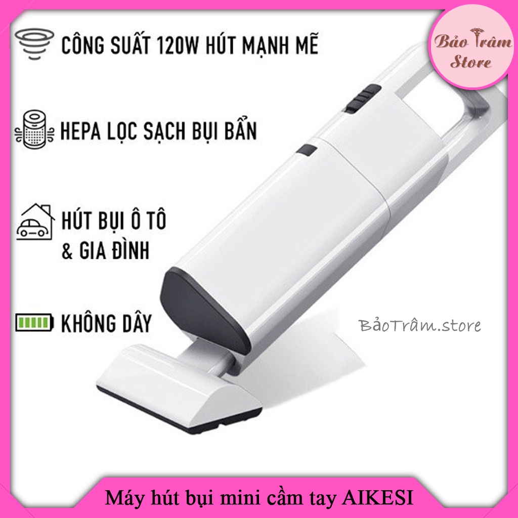 Máy hút bụi cầm tay LB-8001, lực hút 4000Pa, 4 đầu hút khe nhỏ, sạc điện không dây, pin 2000 mAh